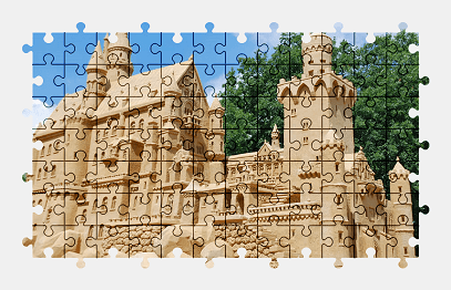 Jigsaw puzzle online sand,sculpture,art,sandcastle,castle