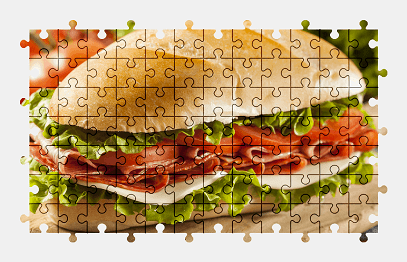 Jigsaw puzzle online sandwich,food,colorful