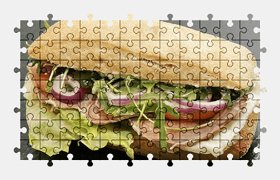 Jigsaw puzzle online sandwich,food,colorful