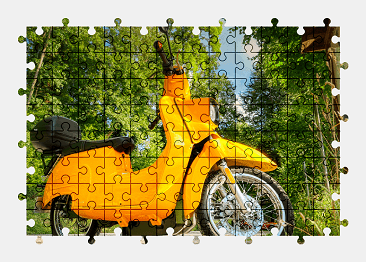 Jigsaw puzzle online scooter,motorcycle,vehicle,colorful