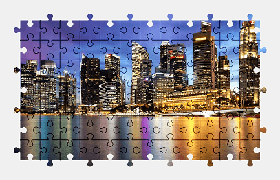 Jigsaw puzzle online singapore,city,night,night-city,asia,building,architecture,skyscraper,colorful