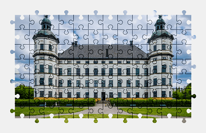 Jigsaw puzzle online castle,sweden,building,architecture,colorful