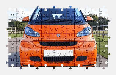 Jigsaw puzzle online orange,smart,car,vehicle