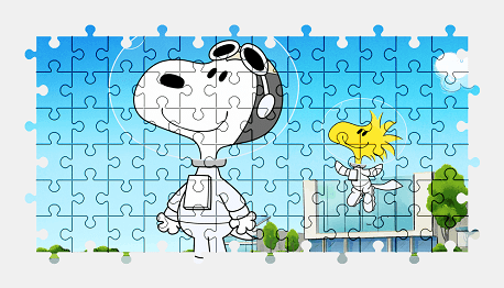 Jigsaw puzzle online snoopy,character,peanuts,colorful,astronaut