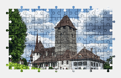 Jigsaw puzzle online castle,switzerland,architecture,building,colorful