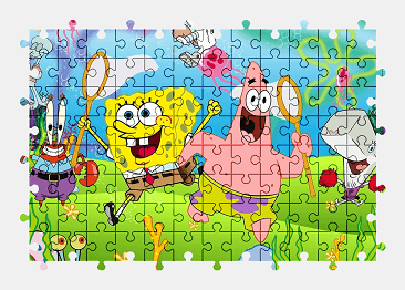 Jigsaw puzzle online spongebob,cartoon,character,colorful
