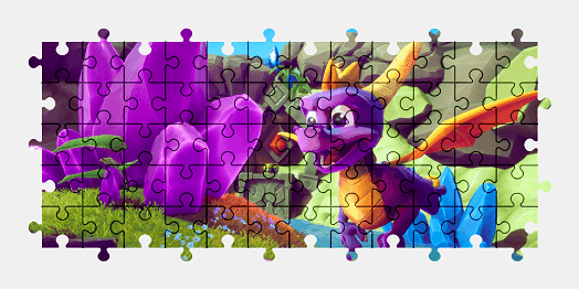 Jigsaw puzzle online spyro,video-games,colorful,character