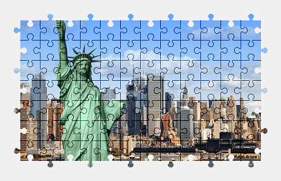 Jigsaw puzzle online statue-of-liberty,sculpture,new-york,city,skyscraper,usa,nyc