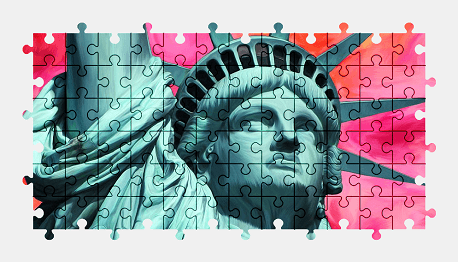 Jigsaw puzzle online statue-of-liberty,statue,sculpture,new-york,usa,monument,colorful