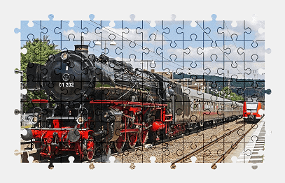 Jigsaw puzzle online locomotive,train,vehicle