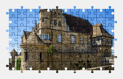 Jigsaw puzzle online castle,germany,architecture,building,colorful