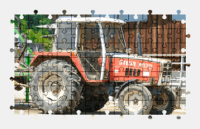Jigsaw puzzle online tractor,vehicle,colorful