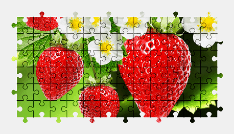 Jigsaw puzzle online strawberry,berry,food,colorful,nature,plant
