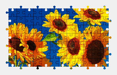 Jigsaw puzzle online colorful,yellow,sunflower,summer,flower,nature