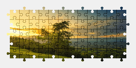 Jigsaw puzzle online sunset,landscape,colorful,nature