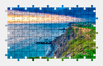 Jigsaw puzzle online sunset,england,seascape,landscape,nature,colorful