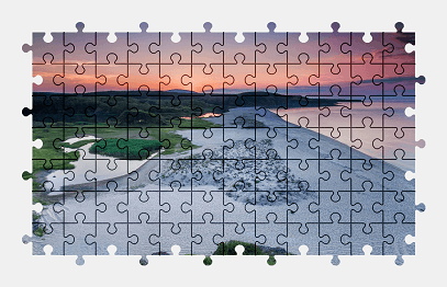 Jigsaw puzzle online sunset,landscape,nature,beach,colorful