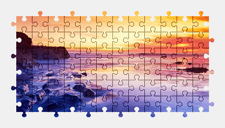 Jigsaw puzzle online sunset,seascape,colorful,sea,nature