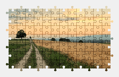 Jigsaw puzzle online countryside,road,field,landscape,nature
