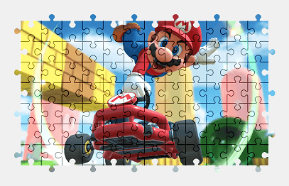 Jigsaw puzzle online mario,video-games,kart-racing,race,character,colorful