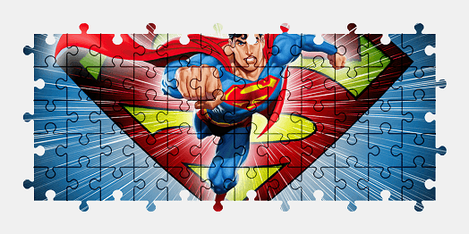 Jigsaw puzzle online superman,superhero,character,colorful