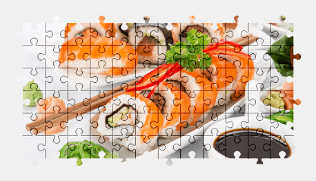 Jigsaw puzzle online sushi,food,colorful