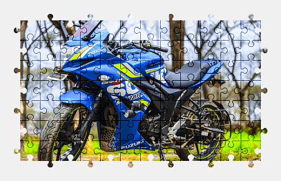 Jigsaw puzzle online suzuki,motorcycle,vehicle,colorful
