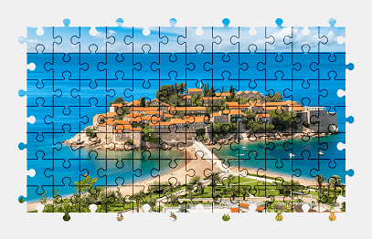 Jigsaw puzzle online island,town,colorful