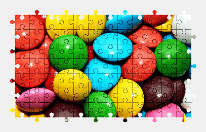 Jigsaw puzzle online candies,chocolate,color,food,colorful