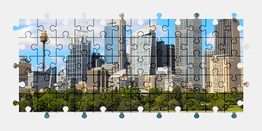Jigsaw puzzle online sydney,city,australia,skyscraper,colorful