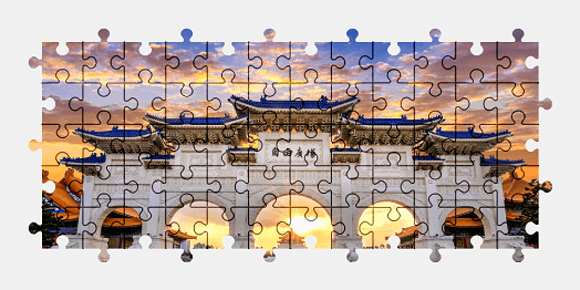 Jigsaw puzzle online taiwan,architecture,colorful