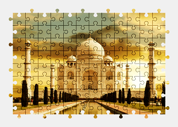 Jigsaw puzzle online taj-mahal,building,india,architecture,colorful