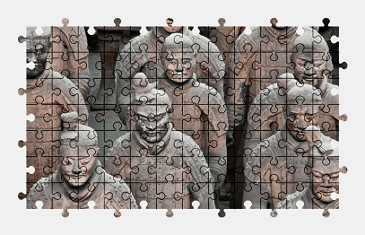Jigsaw puzzle online china,army,statue,sculpture