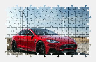 Jigsaw puzzle online tesla,car,vehicle,colorful