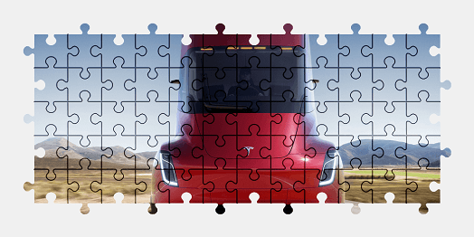Jigsaw puzzle online tesla,truck,vehicle,colorful