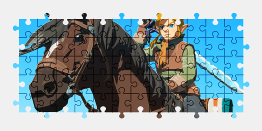 Jigsaw puzzle online the-legend-of-zelda,video-games,character,colorful,horse