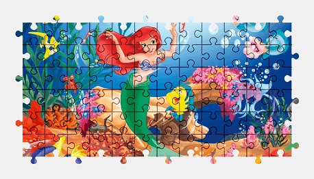 Jigsaw puzzle online the-little-mermaid,cartoon,colorful,character