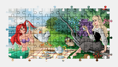 Jigsaw puzzle online the-little-mermaid,cartoon,colorful,character