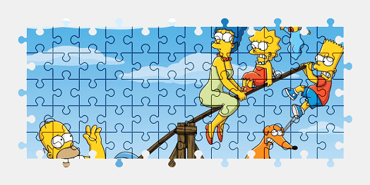 Jigsaw puzzle online the-simpsons,cartoon,colorful