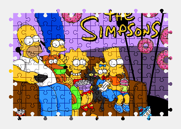 Jigsaw puzzle online the-simpsons,cartoon,colorful