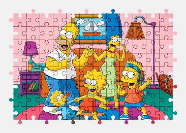 Jigsaw puzzle online the-simpsons,cartoon,character,colorful