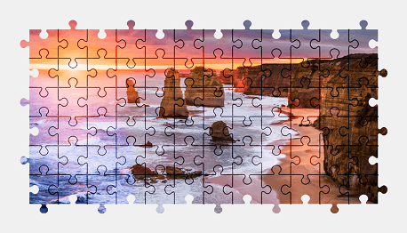 Jigsaw puzzle online seascape,sunset,colorful,nature,australia