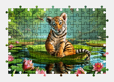 Jigsaw puzzle online tiger,animal,colorful,painting