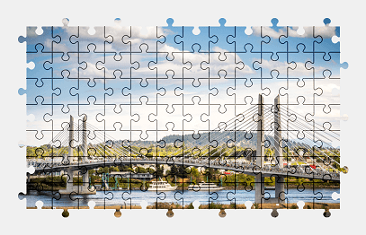 Jigsaw puzzle online bridge,architecture,colorful,river,oregon,usa,portland
