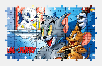 Jigsaw puzzle online tom-and-jerry,cartoon,colorful,character