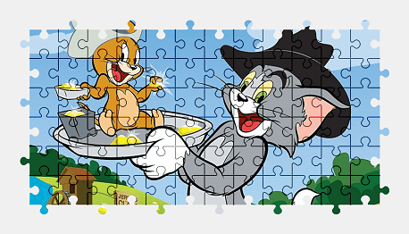 Jigsaw puzzle online tom-and-jerry,cartoon,character,colorful