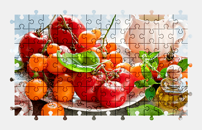 Jigsaw puzzle online tomatoes,food,colorful,vegetable