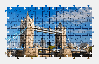 Jigsaw puzzle online tower-bridge,bridge,london,city,england,architecture,colorful