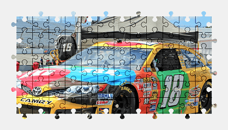 Jigsaw puzzle online toyota,nascar,race,sports-car,sport,vehicle,colorful,car