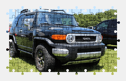 Jigsaw puzzle online black,toyota,vehicle,car,colorful